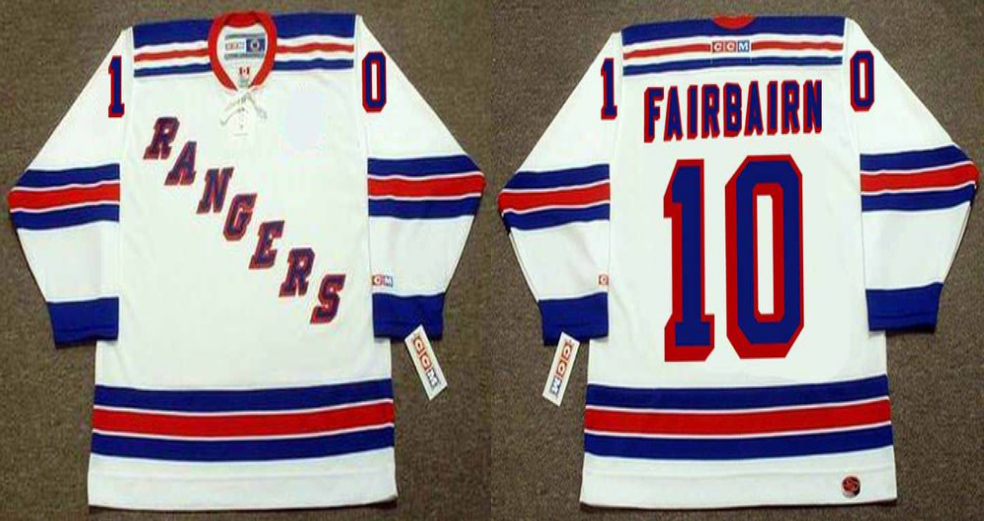 2019 Men New York Rangers #10 Fairbairn white CCM NHL jerseys->new york rangers->NHL Jersey